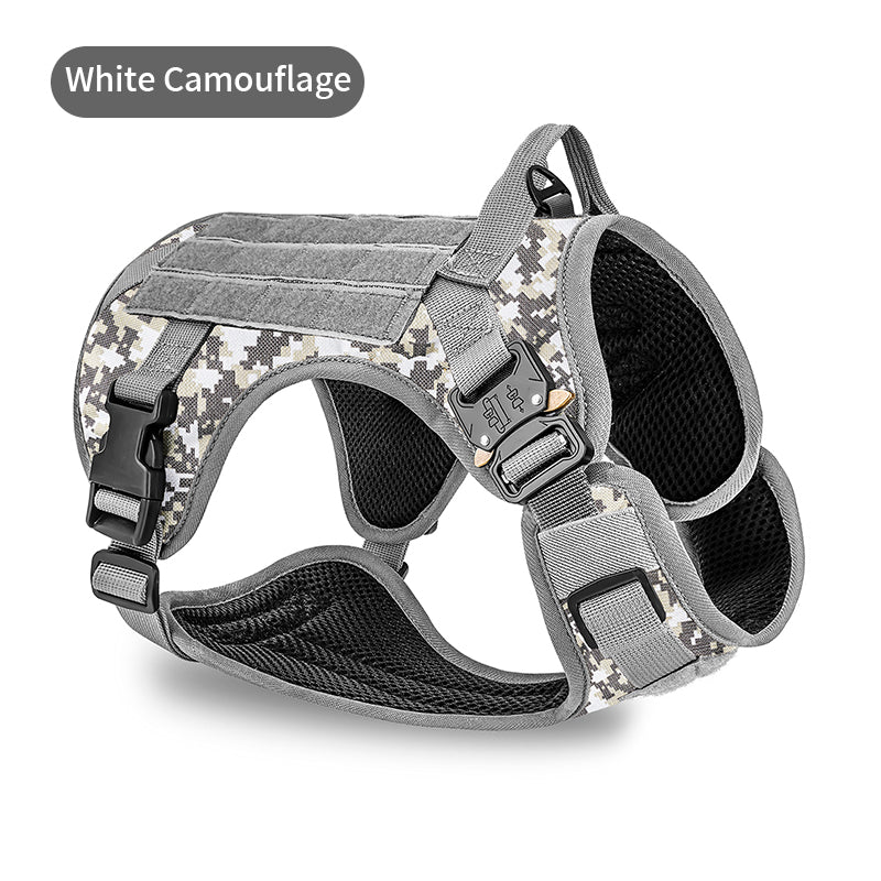 BellyRub Tactical Camo Dog Harness - Heavy Duty & Secure
