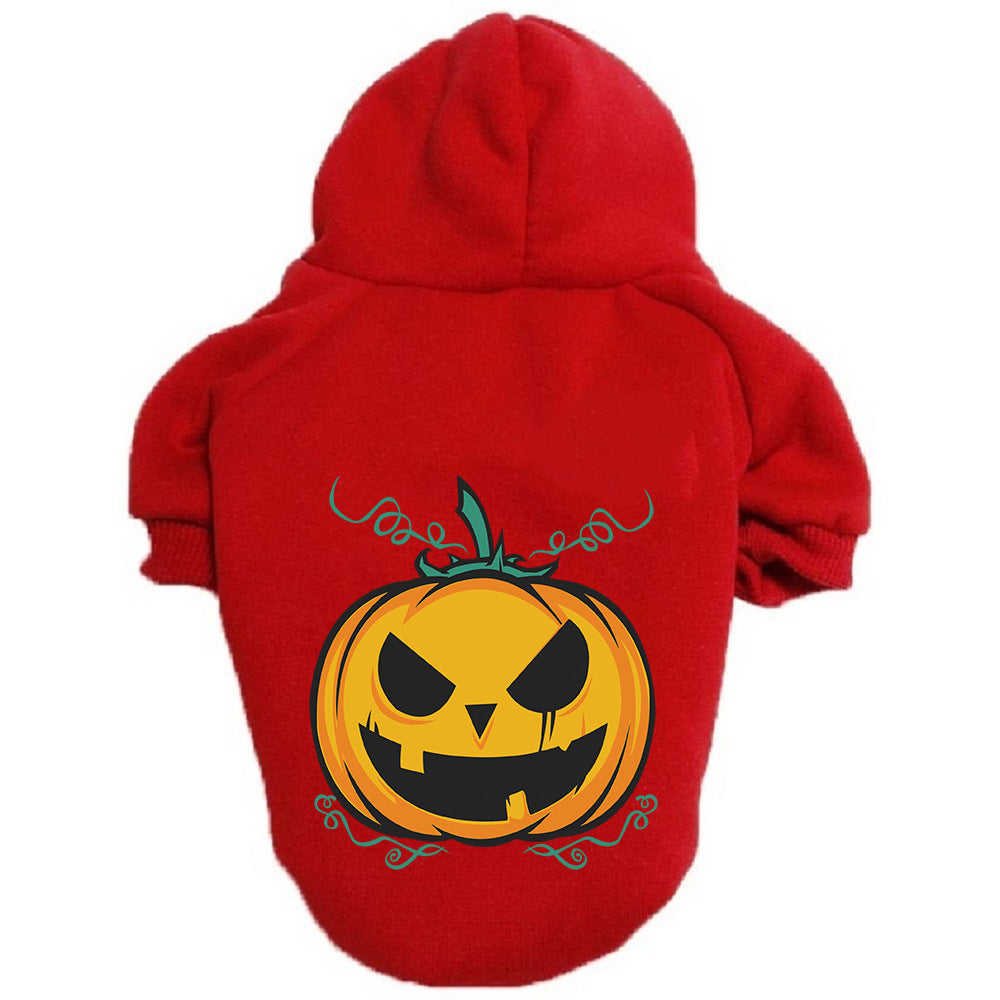 Halloween Pumpkin Print Dog Sweater - Spooky Season Style (All Sizes