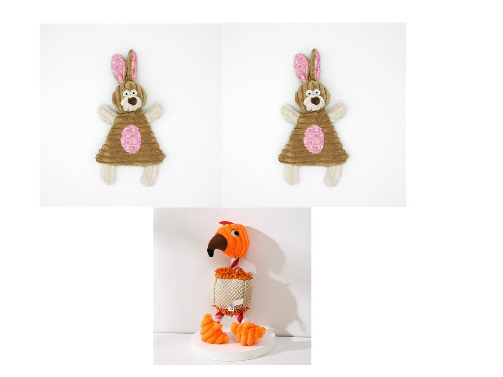 Premium Corduroy Squeaky Dog Toy - Chew, Cuddle & Play (available in 15+ Designs + Mult-Sets)