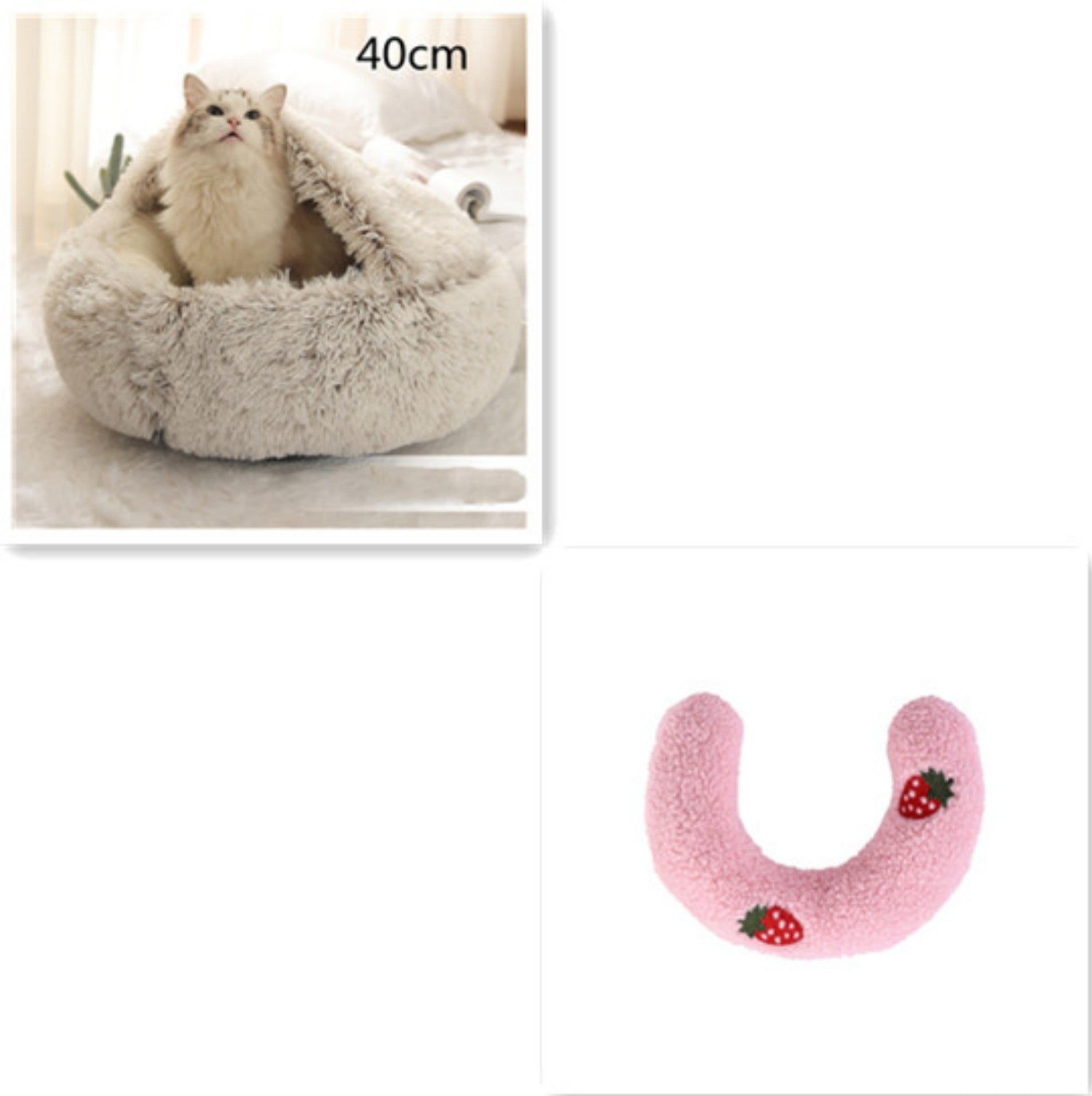 Cozy Co. - Plush Round Pet Bed - for Dogs & Cats