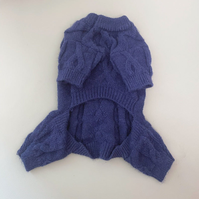 Four-Legged Knitted Wool Pet Sweater