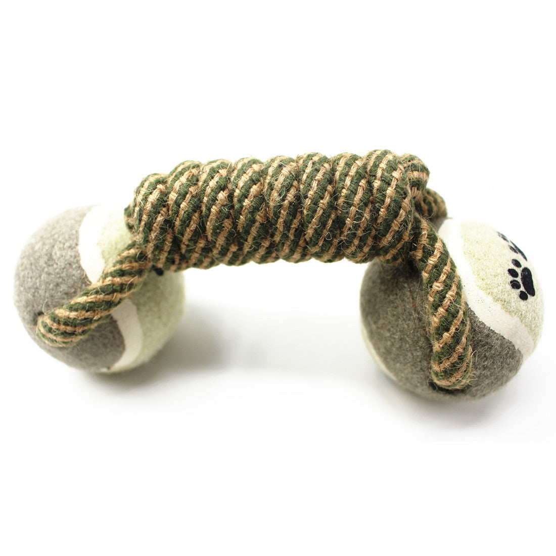 Cotton Rope Tennis Dumbbell Dog Toy - Tug, Fetch & Chew