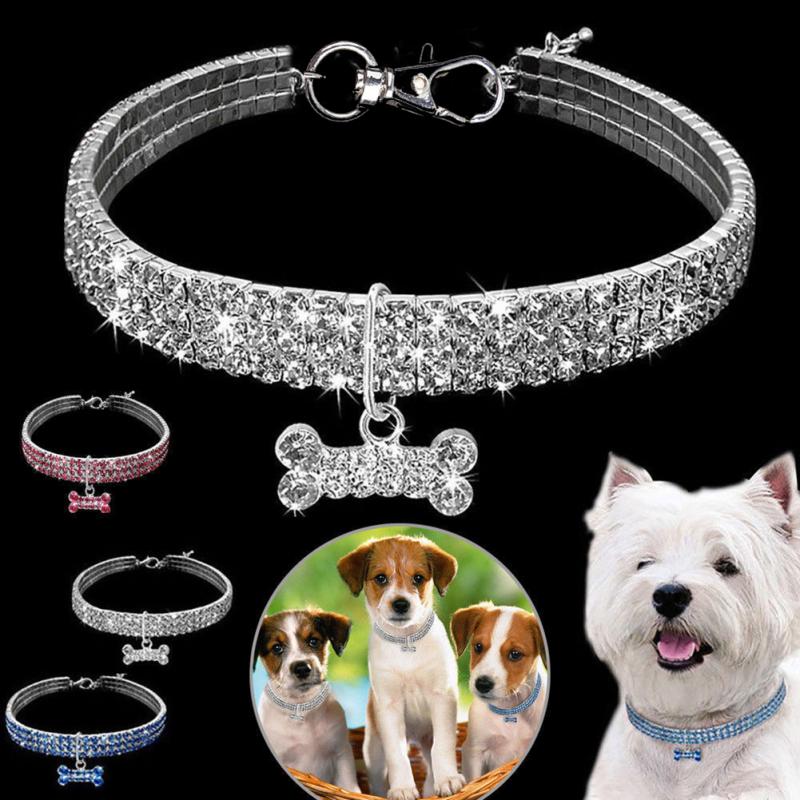 Rhinestone Bling Pet Collar – Crystal Studded Collar for Cats & Small Dogs | S, M & L