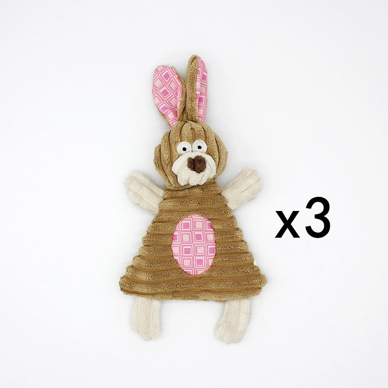 Premium Corduroy Squeaky Dog Toy - Chew, Cuddle & Play (available in 15+ Designs + Mult-Sets)