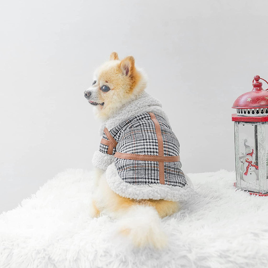 DogLuxe Plaid Lamb Velvet Jumper - Cosy Two-Legged Winter Top