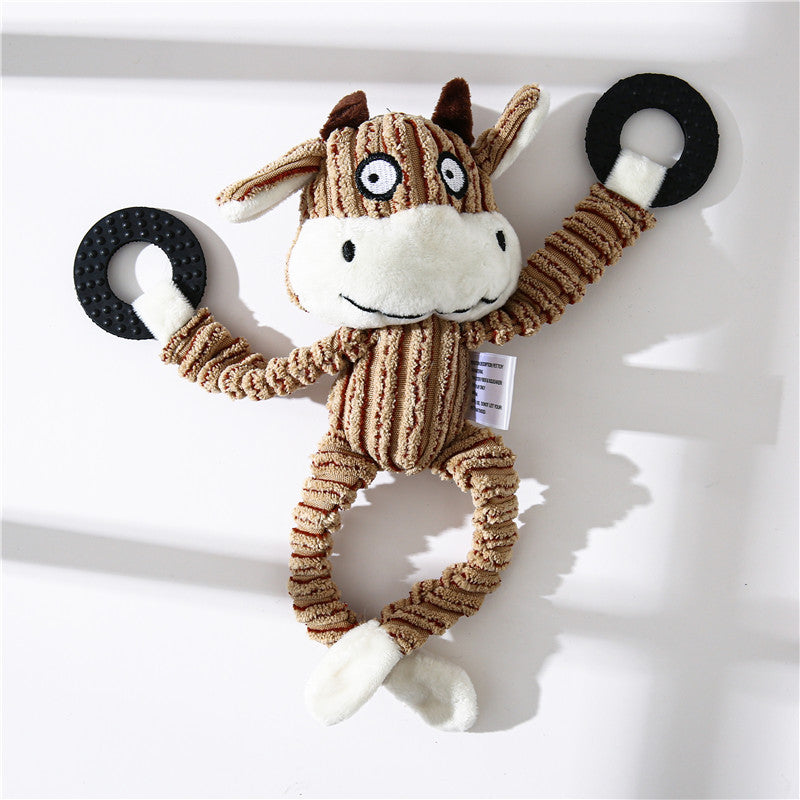 Premium Corduroy Squeaky Dog Toy - Chew, Cuddle & Play (available in 15+ Designs + Mult-Sets)