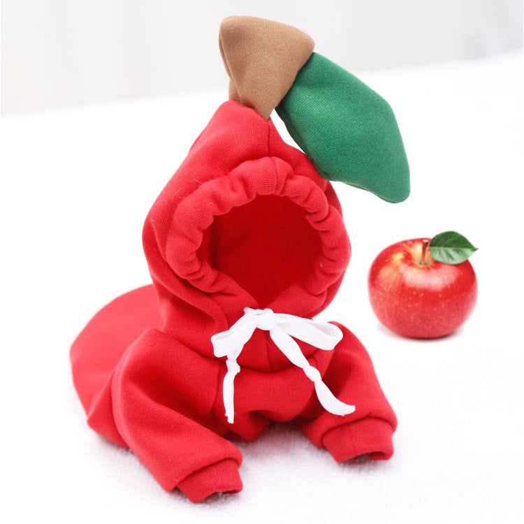 Christmas Hooded Pet Sweater - Elk & Fruit Style Designs