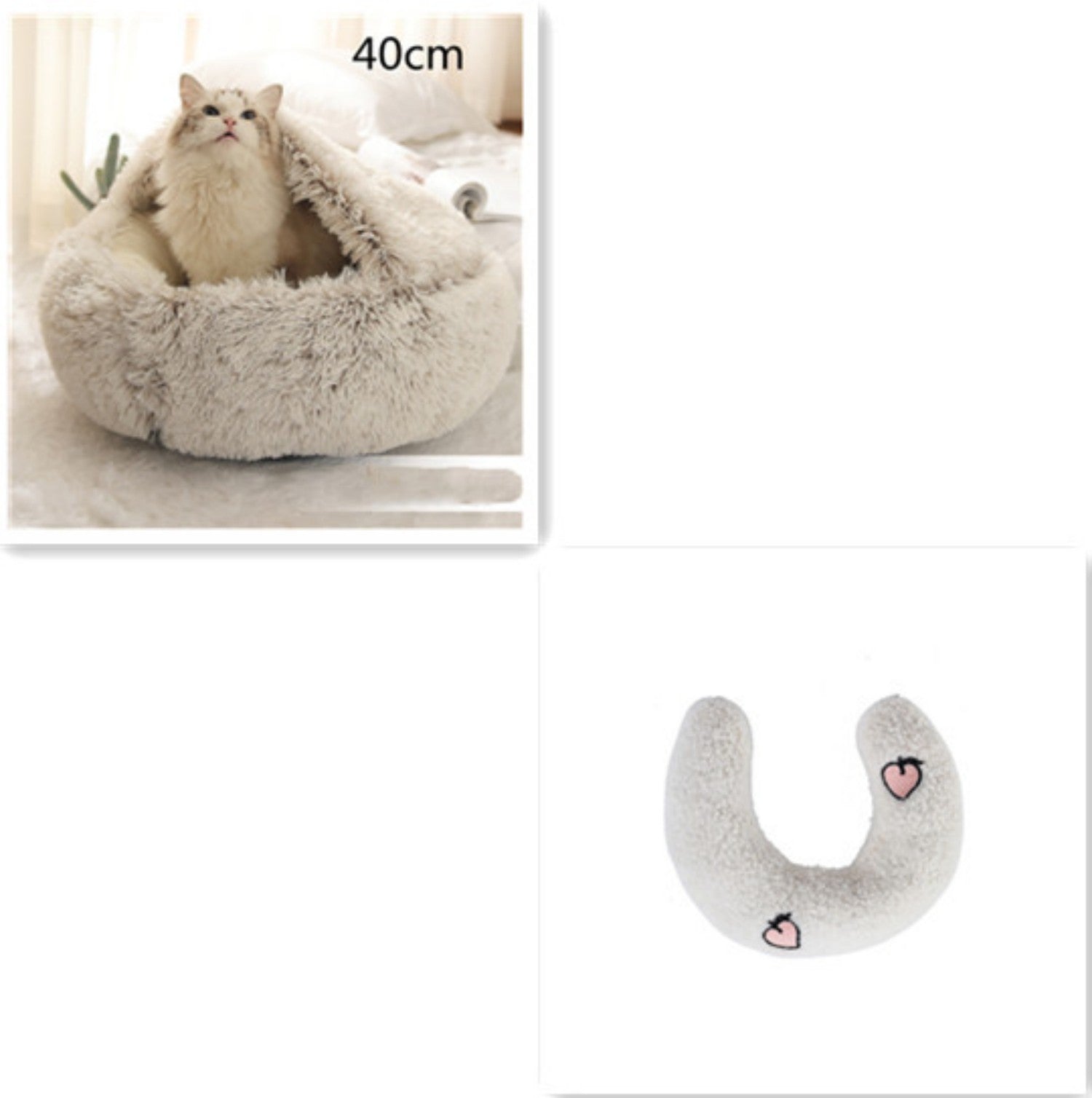 Cozy Co. - Plush Round Pet Bed - for Dogs & Cats
