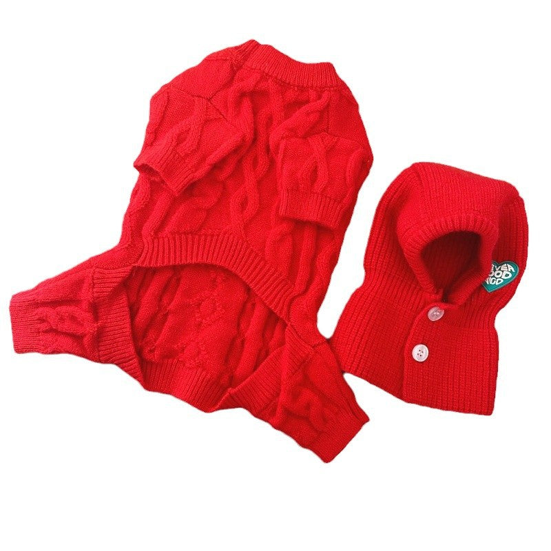 Four-Legged Knitted Wool Pet Sweater