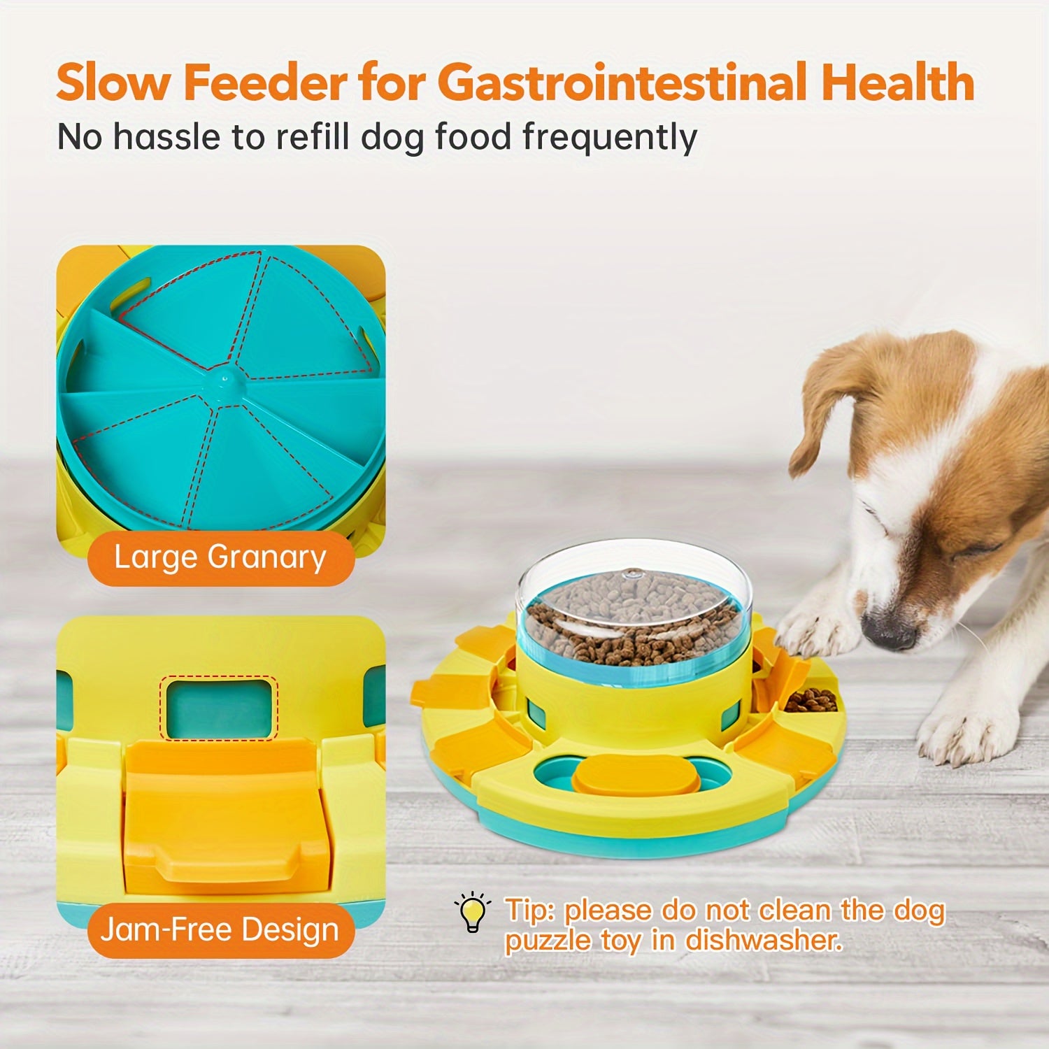 Dog Puzzle Toys Slow Feeder, Interactive Dog Toys Treat Dispenser for IQ Training, Treat Dispenser for Large Dogs, Dog Treat Puzzle for  and Medium Dogs, Improve Your Dog's Intelligence