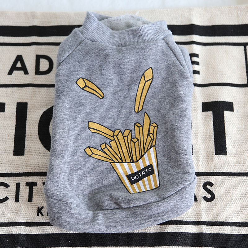 Novelty Dog Food Hoodie — Cosy Winter Jumper for Small & Large Dogs