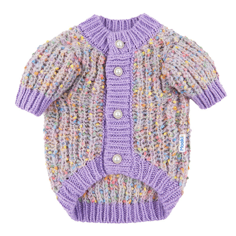 Purple Dog Cardigan - Cosy Style for Larger Breeds