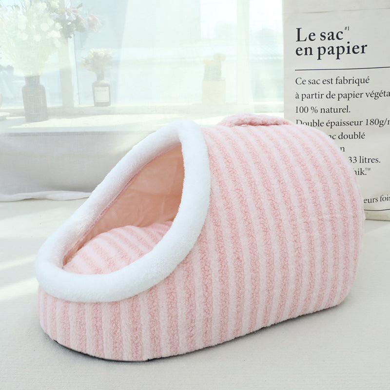 BellyRub Macaron Cat Bed | Double-Layer Plush Nest | S, M & L