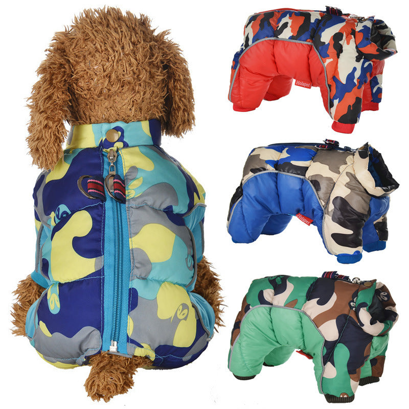 DressPet Co. - Padded Luxury Winter Pet Jacket - Designer, Waterproof, Four-Legged Coat (all sizes + 9 different styles)