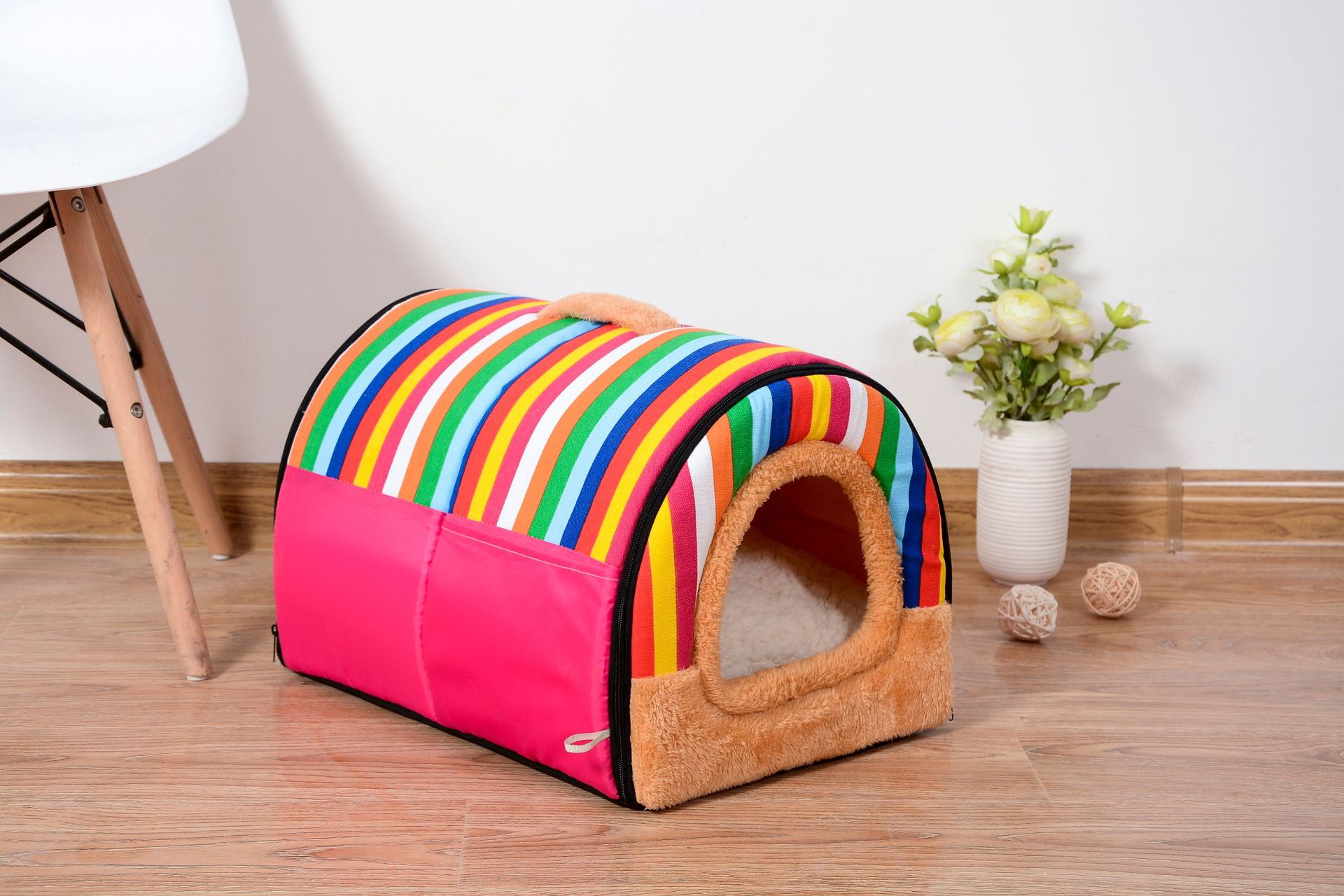 The Burrow – Tunnel Pet House for Cats & Small Dogs (5 Beautiful Print Options)
