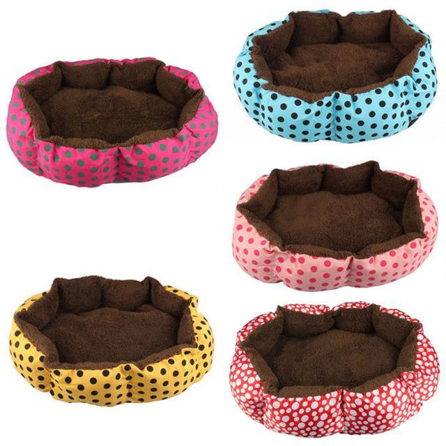 Plush Fleece Snuggle Bed for Cats & Dogs