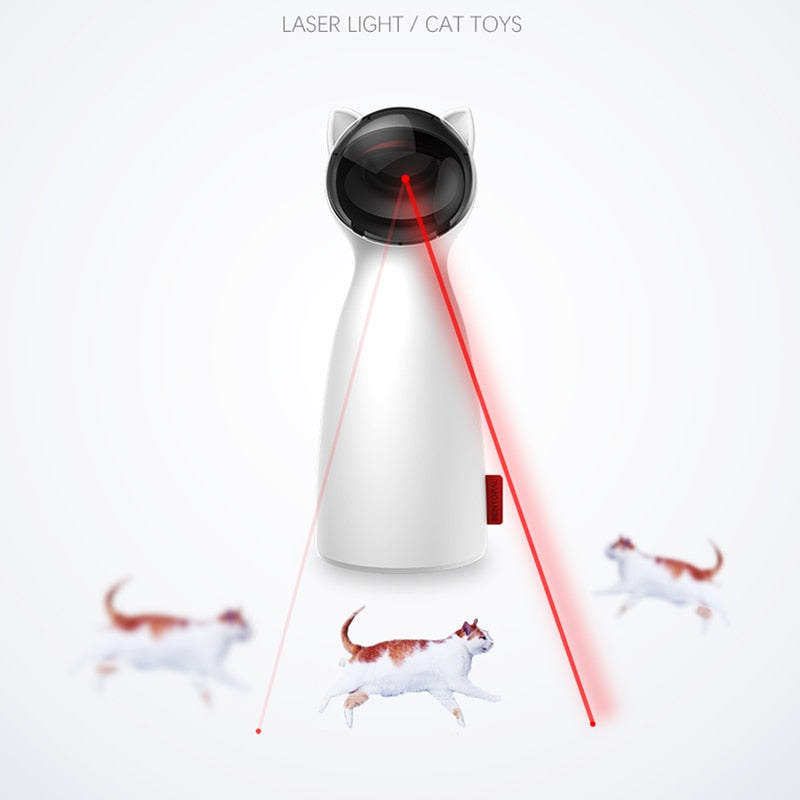 Smart Automatic LED Laser Cat Toy - 5 Rotation Ranges, USB Rechargeable