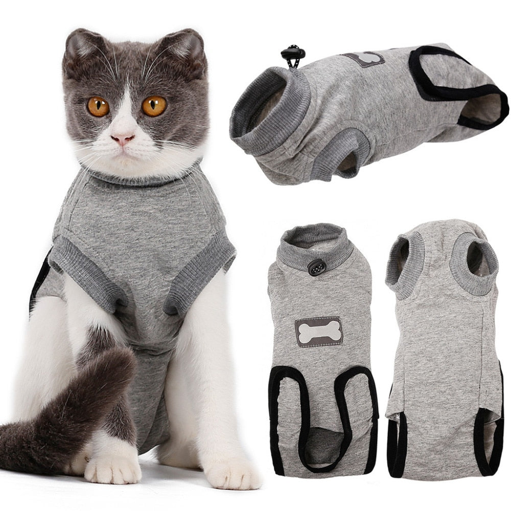 Post-Surgery Pet Recovery Suit - Anti-Lick Wound Protection for Dogs & Cats