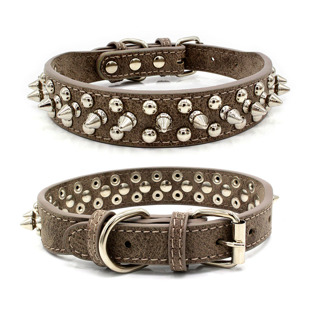 Nublada Leather Spiked Pet Collar – Adjustable | 8 Colours | XXS–XL