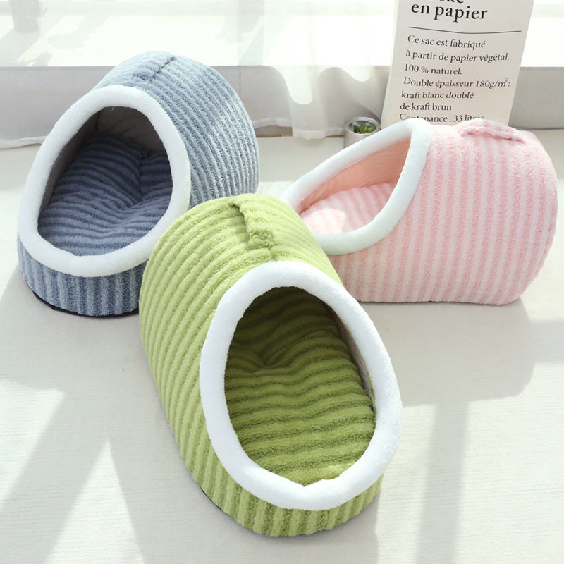 BellyRub Macaron Cat Bed | Double-Layer Plush Nest | S, M & L