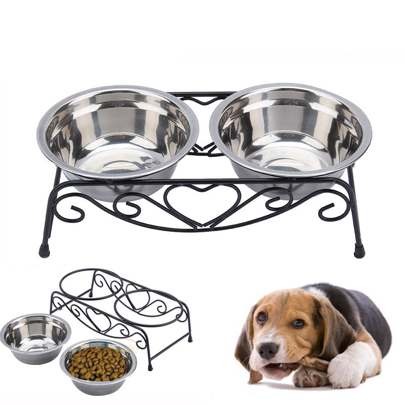 Stainless Steel Pet Bowl – Durable Food & Water Bowl for Dogs & Cats | Black
