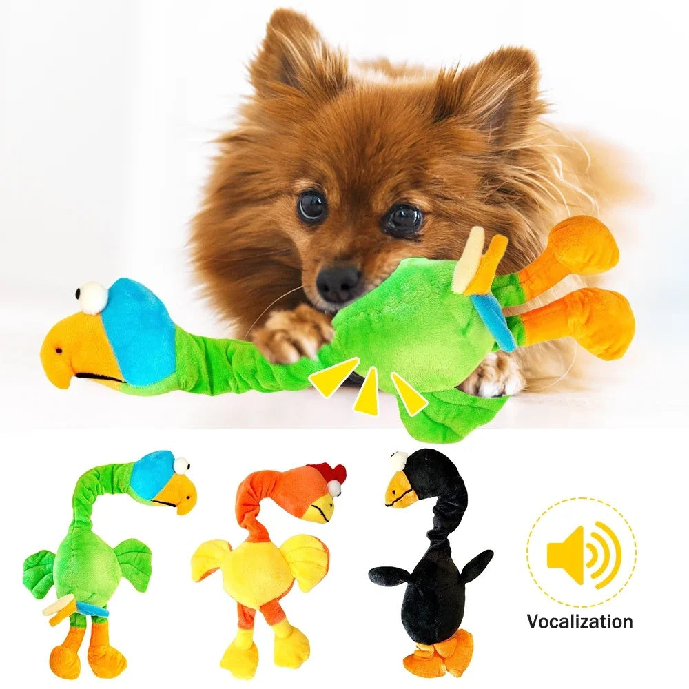 Screaming Chicken Squeaky Dog Toy - Bite Resistant & Interactive (Multiple Colours)