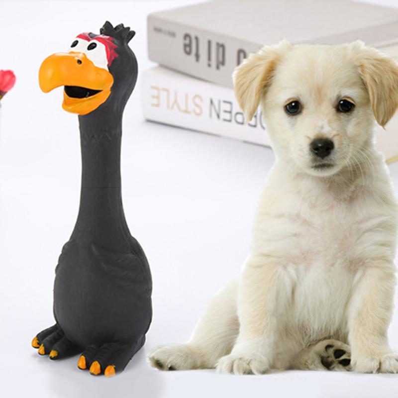 Natural Latex Screaming Chicken Dog Toy - Bite Resistant & Squeaky