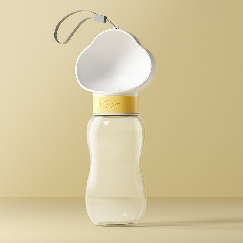 Twist-Open Portable Pet Water Bottle – 350–600ml | 6 Designs | Water or Water & Food