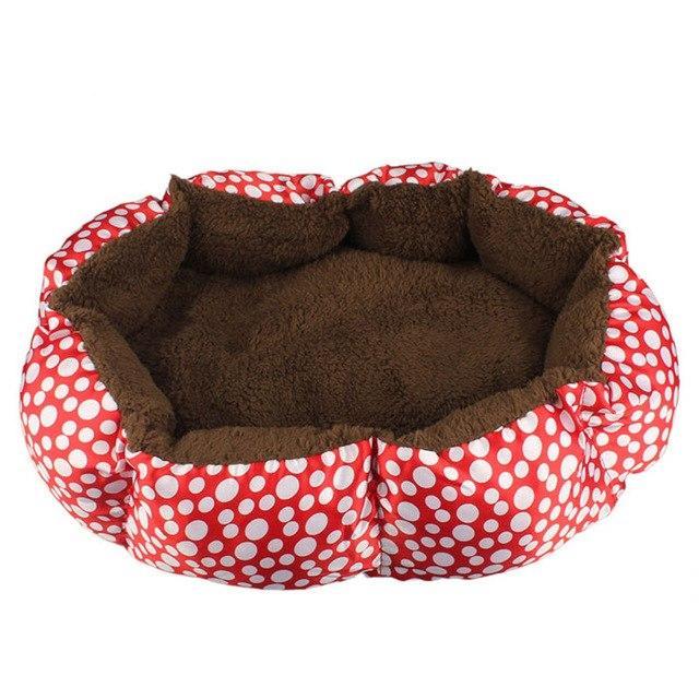 Plush Fleece Snuggle Bed for Cats & Dogs