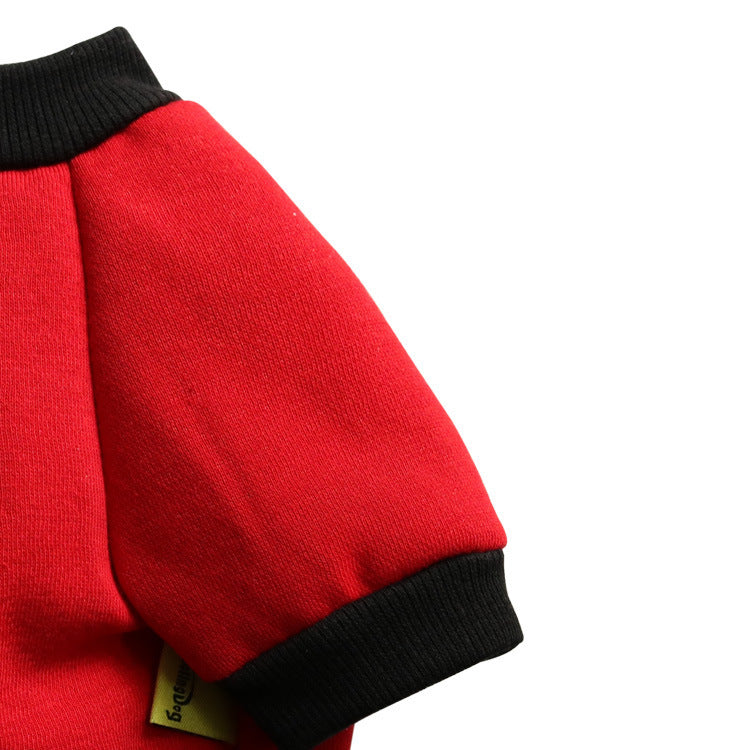 "Treats N Chill" Fleece Dog Sweater - Warm European Style