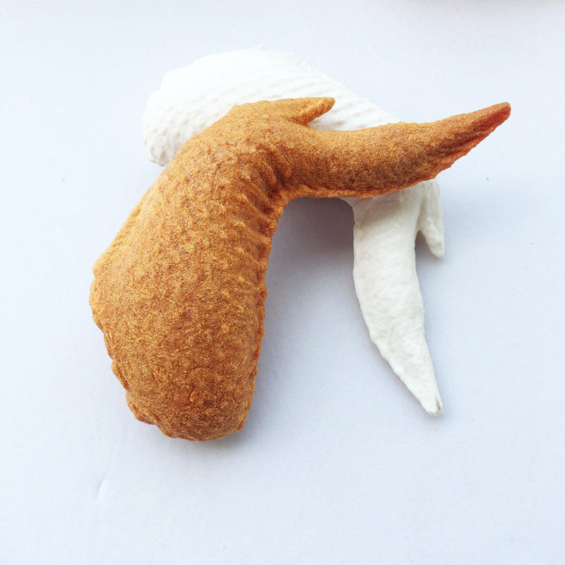 Plush Chicken Leg & Bone Squeaky Dog Molar Toy