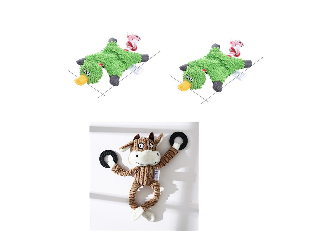 Premium Corduroy Squeaky Dog Toy - Chew, Cuddle & Play (available in 15+ Designs + Mult-Sets)