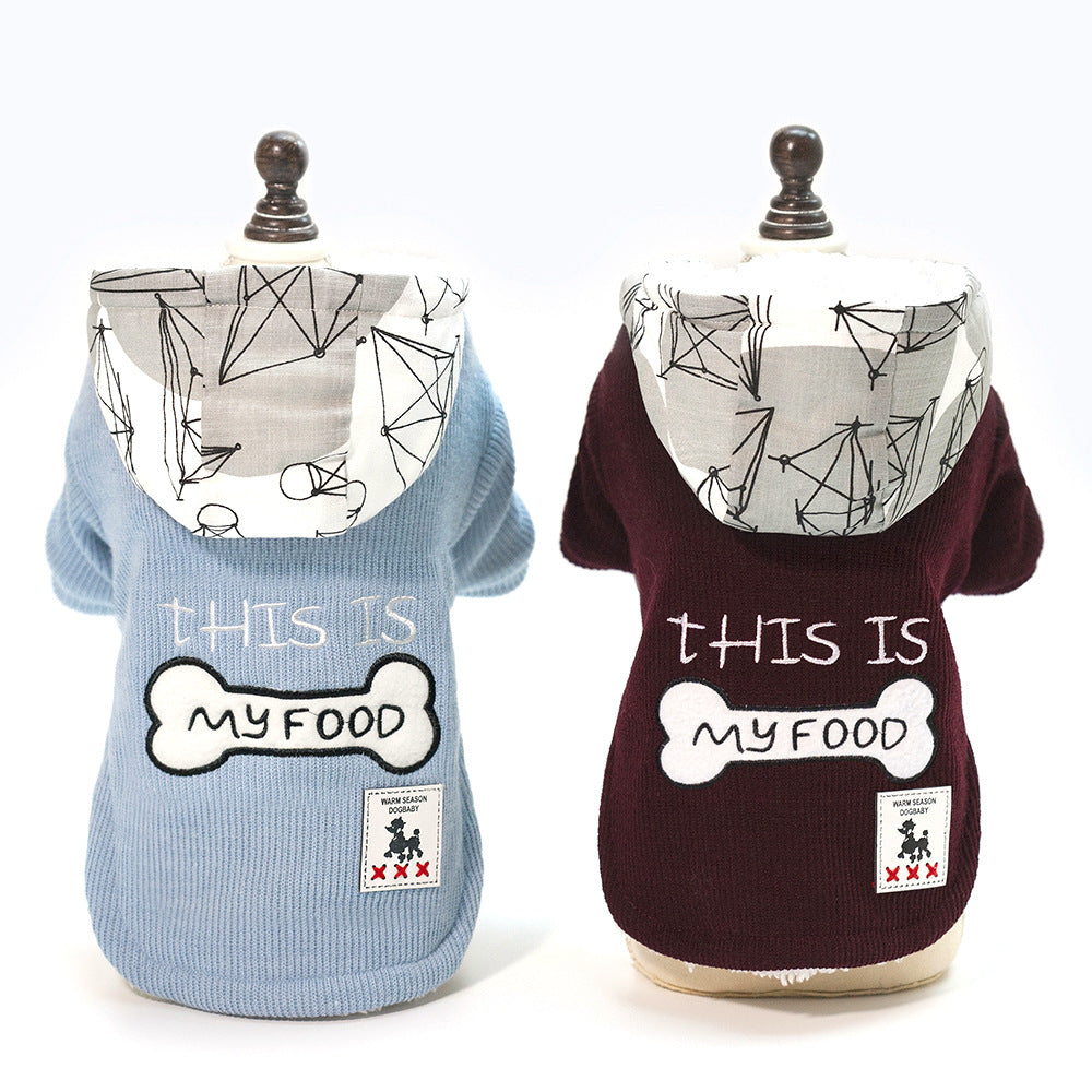 "This Is My Food" - Luxury Pet Puffer Coat           (Bestseller)