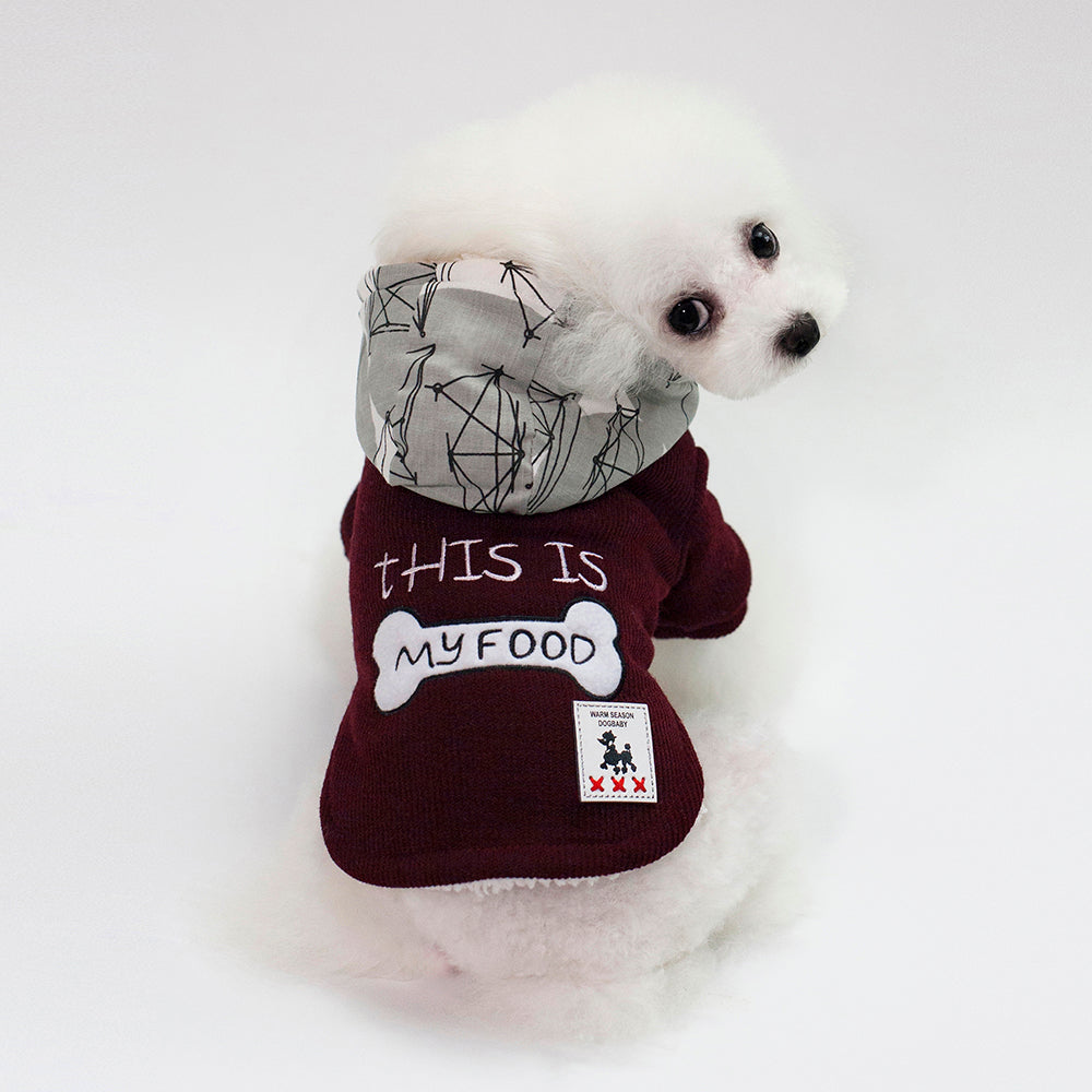 "This Is My Food" - Luxury Pet Puffer Coat           (Bestseller)