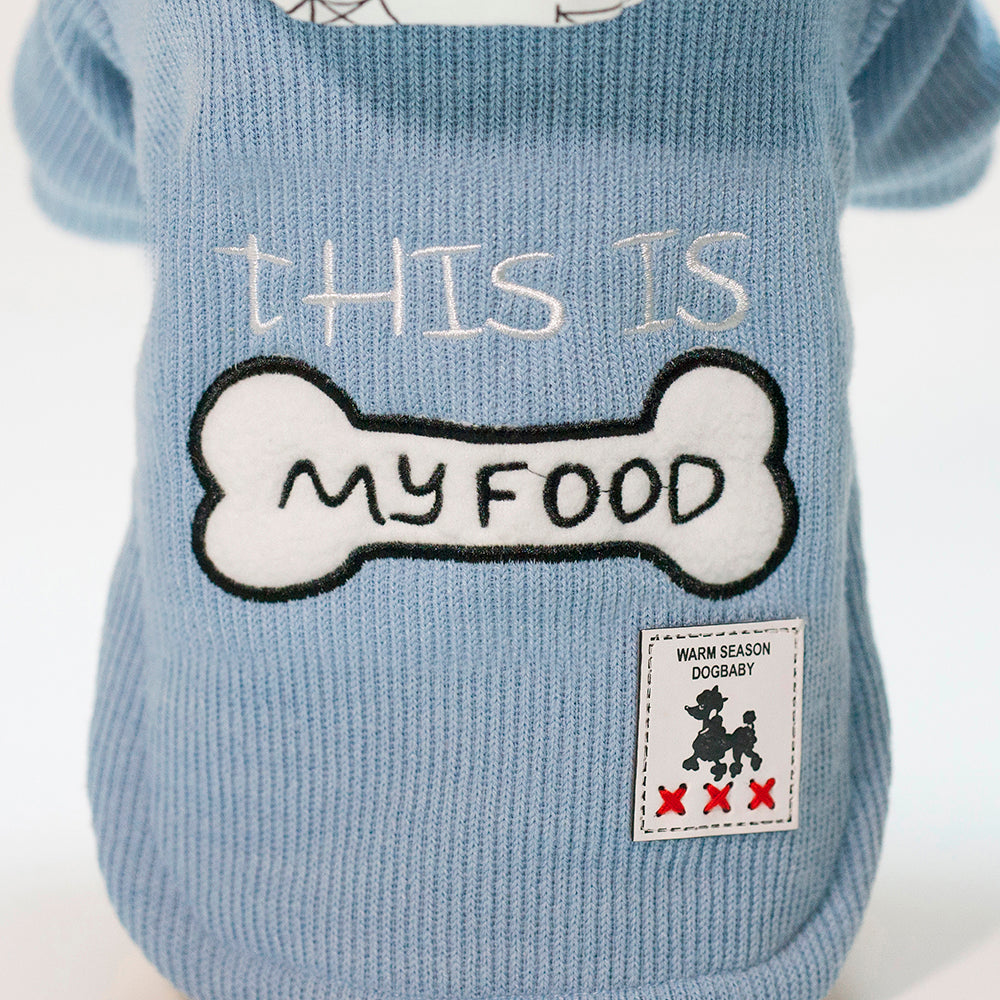 "This Is My Food" - Luxury Pet Puffer Coat           (Bestseller)