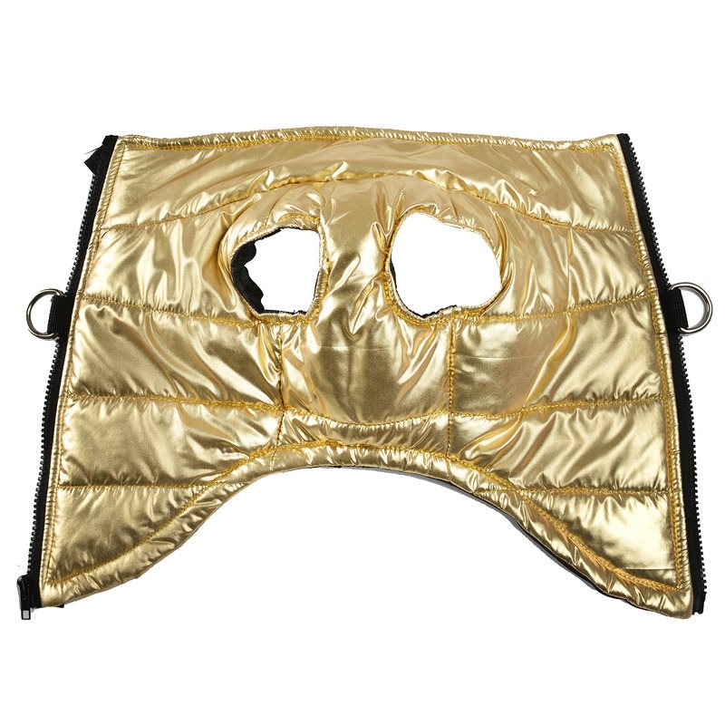 Golden Quilted Dog Vest Jacket - Autumn & Winter Essential