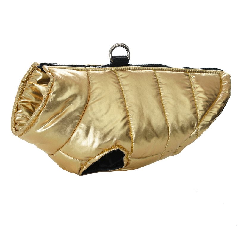 Golden Quilted Dog Vest Jacket - Autumn & Winter Essential