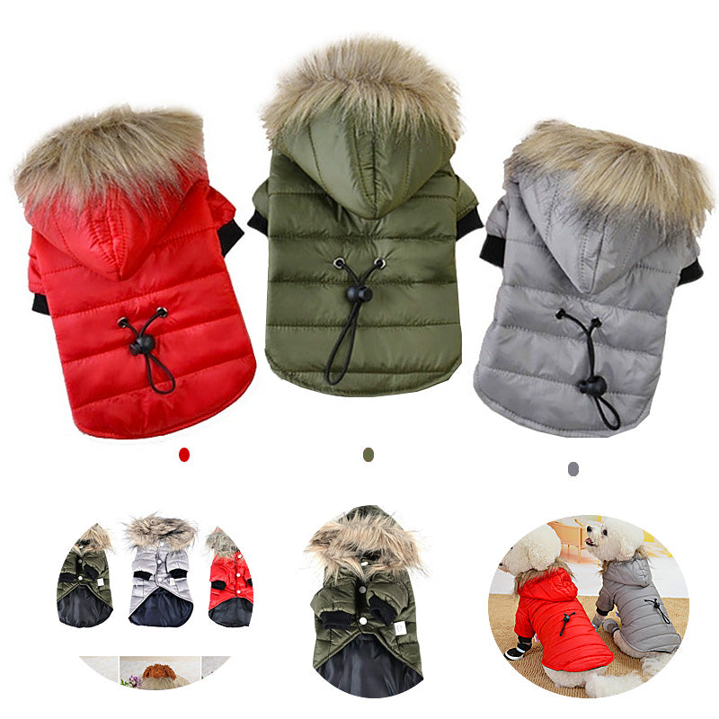 Faux Fur Dog Sweater Coats - Autumn & Winter Warmth for Small Breeds