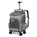 Rolling Trolley Pet Backpack Carrier with Universal Wheels