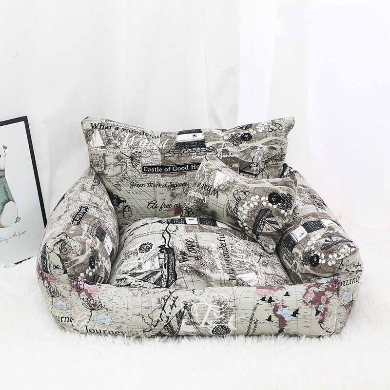 The Canvas Retreat – Sofa-Style Pet Nest