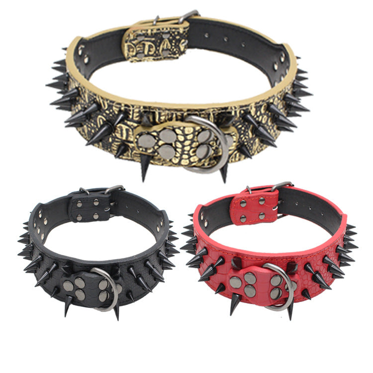 PU Rivet Dog Collar – Durable Adjustable Collar for Dogs | XS–L | 6 Colours