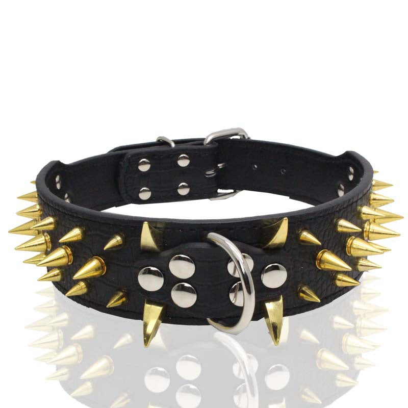 PU Rivet Dog Collar – Durable Adjustable Collar for Dogs | XS–L | 6 Colours