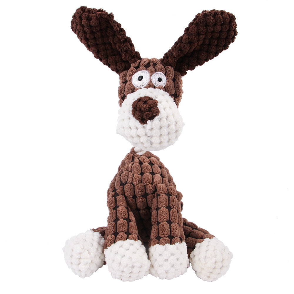 Premium Corduroy Squeaky Dog Toy - Chew, Cuddle & Play (available in 15+ Designs + Mult-Sets)