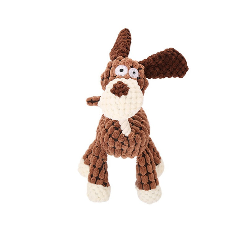 Premium Corduroy Squeaky Dog Toy - Chew, Cuddle & Play (available in 15+ Designs + Mult-Sets)