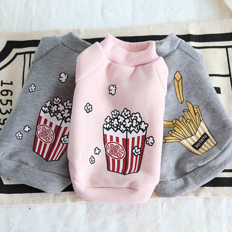 Novelty Dog Food Hoodie — Cosy Winter Jumper for Small & Large Dogs