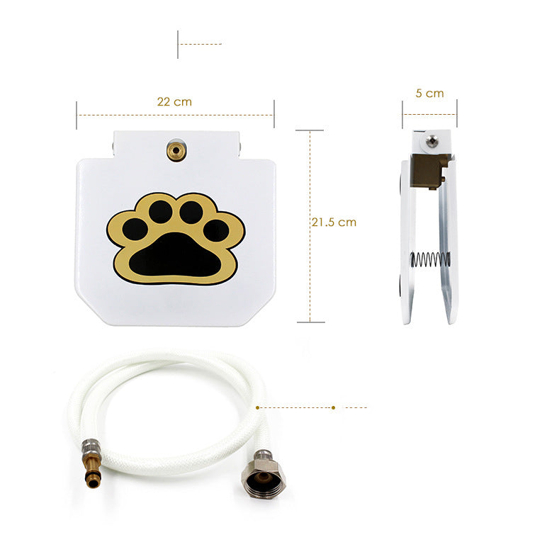 Paw-Activated Outdoor Dog Water Fountain – Hose-Connected | Iron, Stainless Steel & ABS | UK & US Fittings