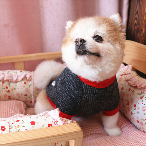 "I Love" Themed Fiber Fleece Dog Jumper