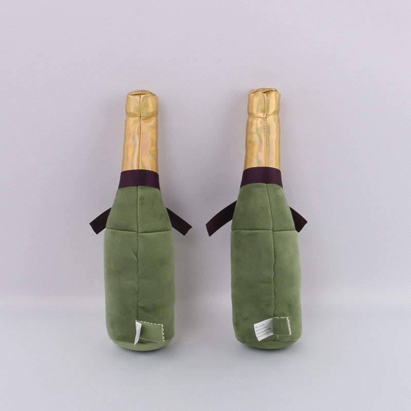 Beer Bottle & Mug Plush Squeaky Dog Toy - Novelty Fun