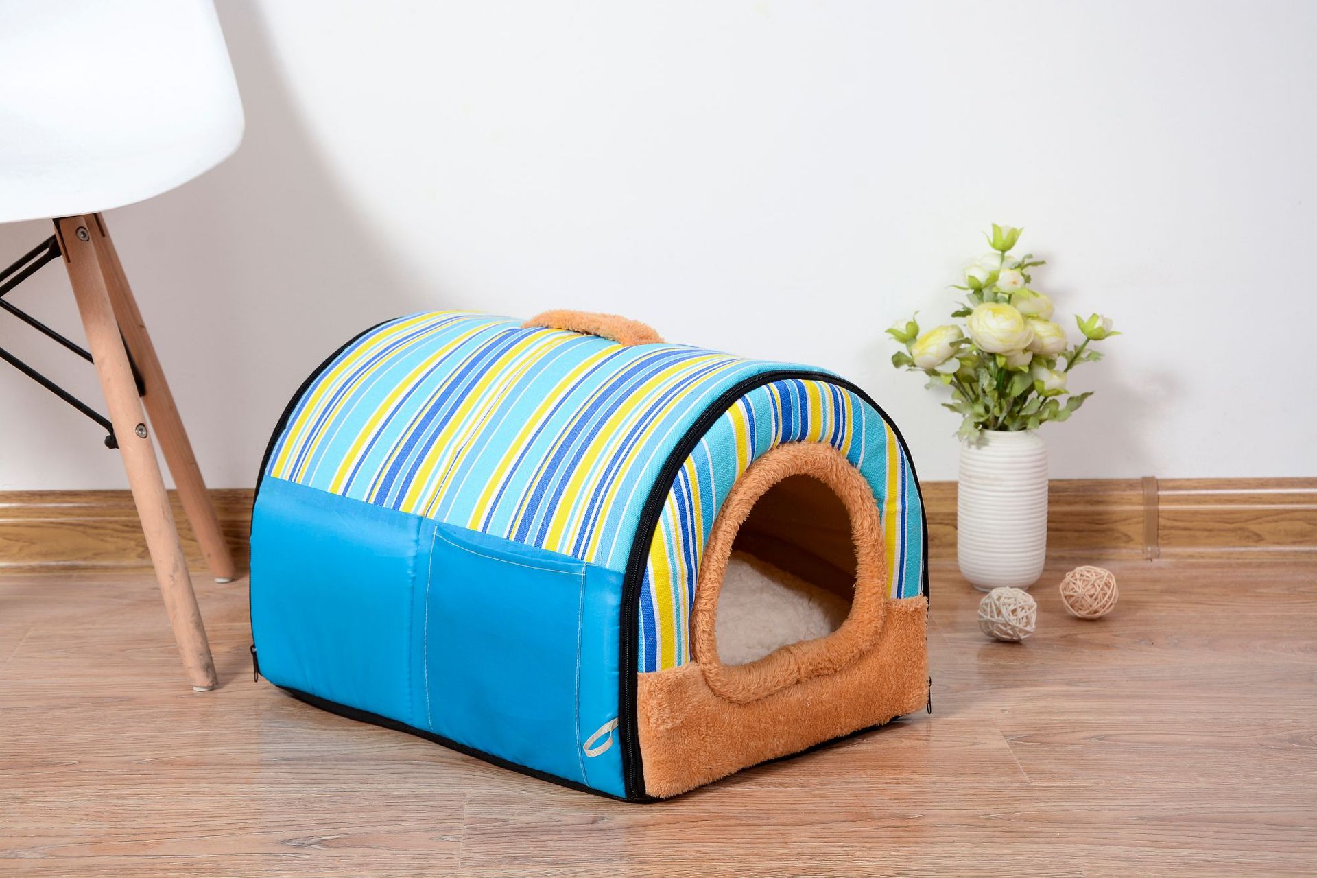 The Burrow – Tunnel Pet House for Cats & Small Dogs (5 Beautiful Print Options)