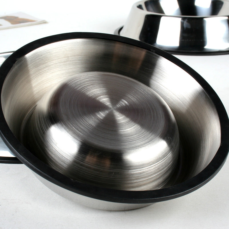 Non-Slip Stainless Steel Pet Bowl – 6 Sizes | Single or Twin Pack